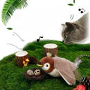 Pássaro Gato Brinquedo Interativo Recarregável Toque Ativado De Pelúcia