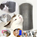 Kit 2 Peças Escovas de Parede Para Gato - Brinquedo Pet Catnip/ Massagem/ Tira Pelos e Coçador Antiestresse Para Felinos