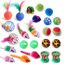 Kit 7 Brinquedos Sortidos Para Gatos Ratinho Bolinha e Varinha Gatinho O Kit 7 Brinquedos Sortidos Para Gatos é perfeit