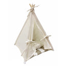 Cabana cama toca pet para cães e gatos cor cru com bege tam.P