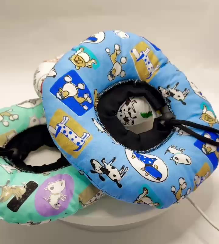Colar Confort De Recuperação Para Cães e Gatos Ajustável Algodão Cores Diversas