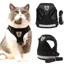 Coleira Peitoral Com Guia para Cães E Gatos Colete Respirável Regulável Super Confortável