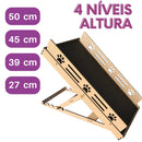 Rampa Pet Antiderrapante com 4 Níveis de Altura – Segurança e Conforto para Cães e Gatos