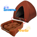 Cama Caminha Iglu Toca Casinha Com Almofada Inverno E Verão Para Cachorro E Gato - Petliz