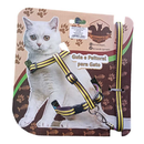 Peitoral para Gato ajustável com guia Modelo Seda Estampado + Envio Imediato