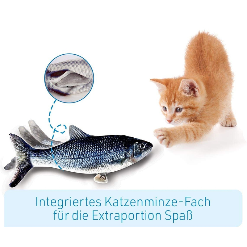 Brinquedo Peixe Elétrico Recarregável para Gato e Pets
