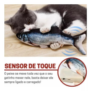 Brinquedo Peixe Elétrico Recarregável para Gato e Pets