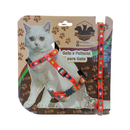 Peitoral para Gato com Guia – Modelo Seda Estampado