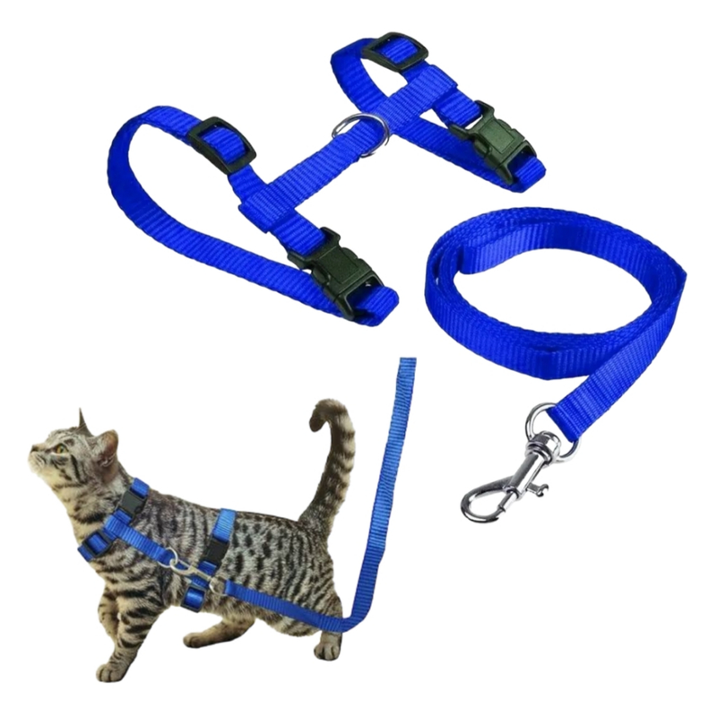 Coleira Peitoral com Guia para Gatos