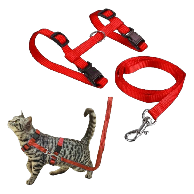 Coleira Peitoral com Guia para Gatos