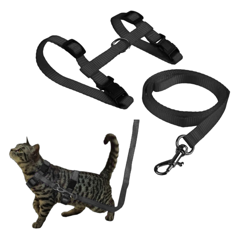 Coleira Peitoral com Guia para Gatos