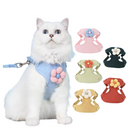 Coleira Peitoral Colete Com Guia Para Cachorro, Gatos, Cães Pequenos com guia para pet colete confortável