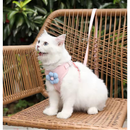 Coleira Peitoral Colete Com Guia Para Cachorro, Gatos, Cães Pequenos com guia para pet colete confortável