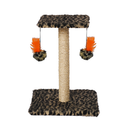 Arranhador Duplo para Gatos com Poste de Sisal e Brinquedos