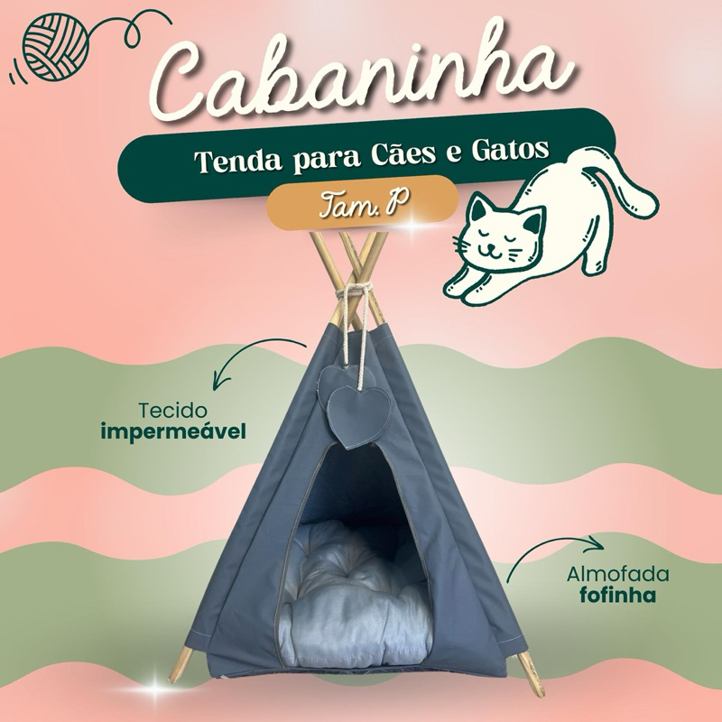 CABANA TOCA TENDA KUCING CAMA PET GATOS E CACHORROS IMPERMEÁVEL CASA CASINHA CAMA CAMINHA PARA PET - VÁRIOS TAMANHOS BB