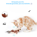 Pássaro Gato Brinquedo Interativo Recarregável Toque Ativado De Pelúcia