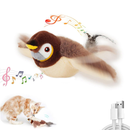 Pássaro Gato Brinquedo Interativo Recarregável Toque Ativado De Pelúcia