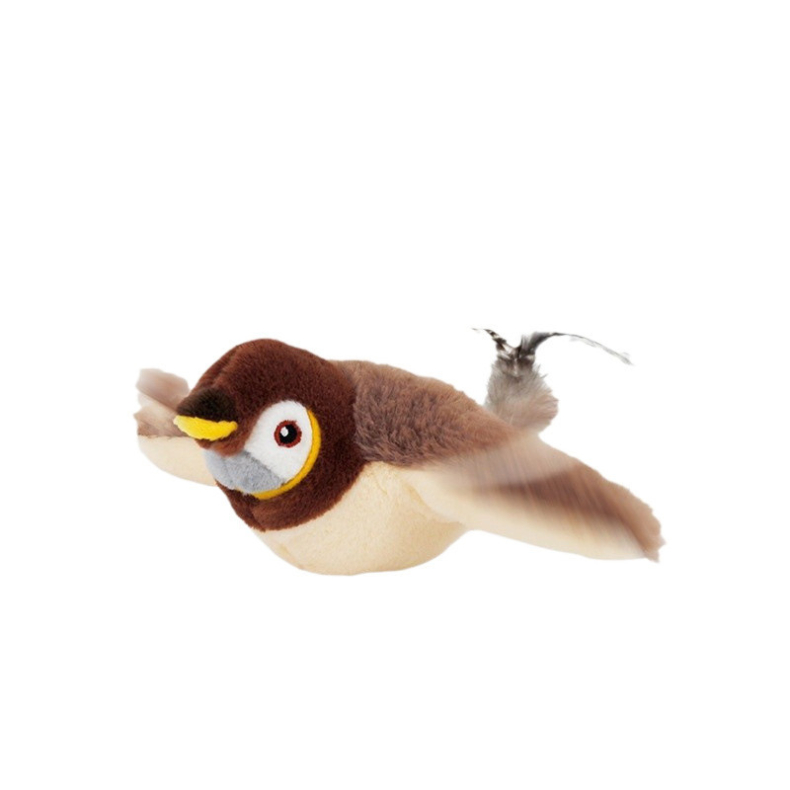 Brinquedo Interativo para Gatos – Pássaro de Pelúcia Recarregável