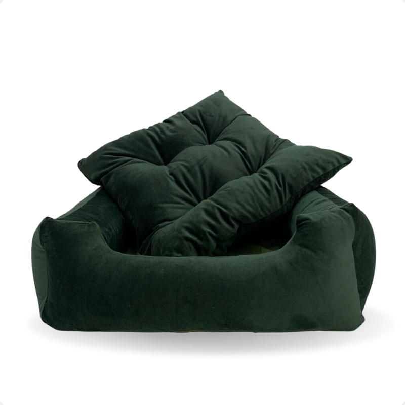 Cama Caminha Pet Suede Enchimento Siliconado e Zíper Removível