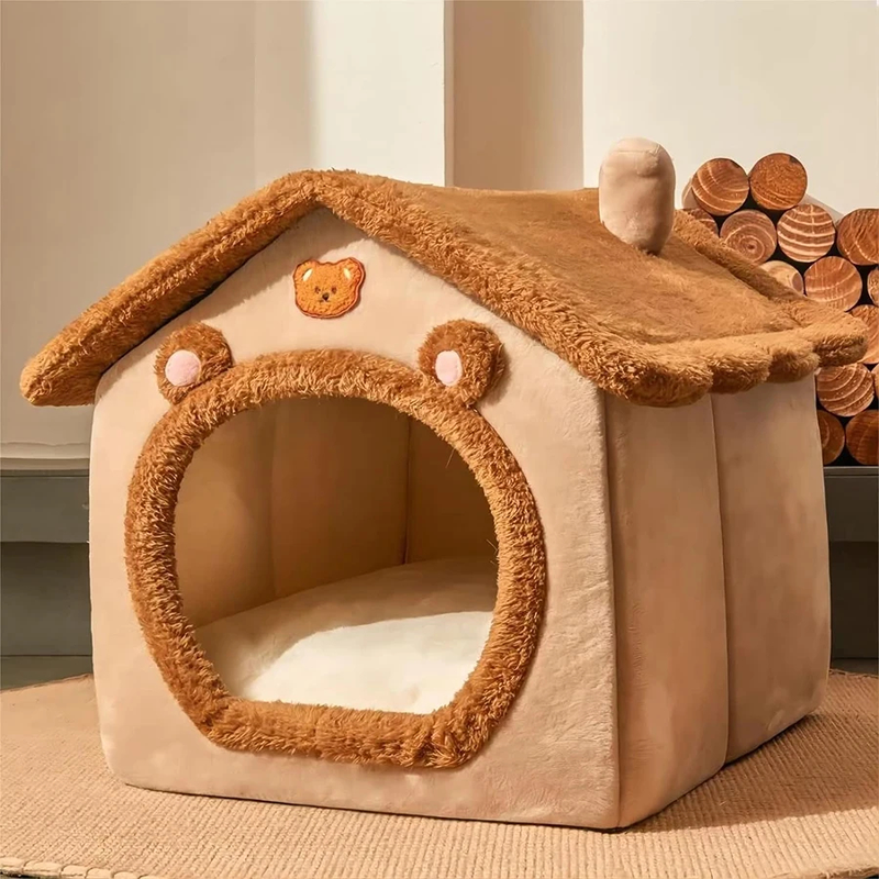 Cama Removível Lavável Quente e Peludo para Cachorro e Gato