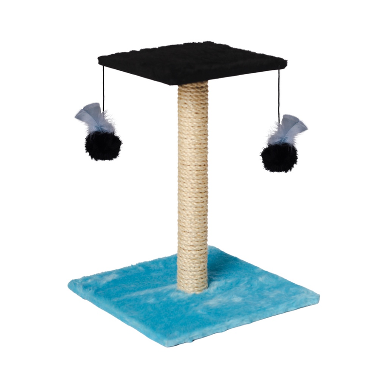 Arranhador Duplo para Gatos com Poste de Sisal e Brinquedos