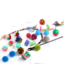 Kit 7 Brinquedos Sortidos Para Gatos Ratinho Bolinha e Varinha Gatinho O Kit 7 Brinquedos Sortidos Para Gatos é perfeit