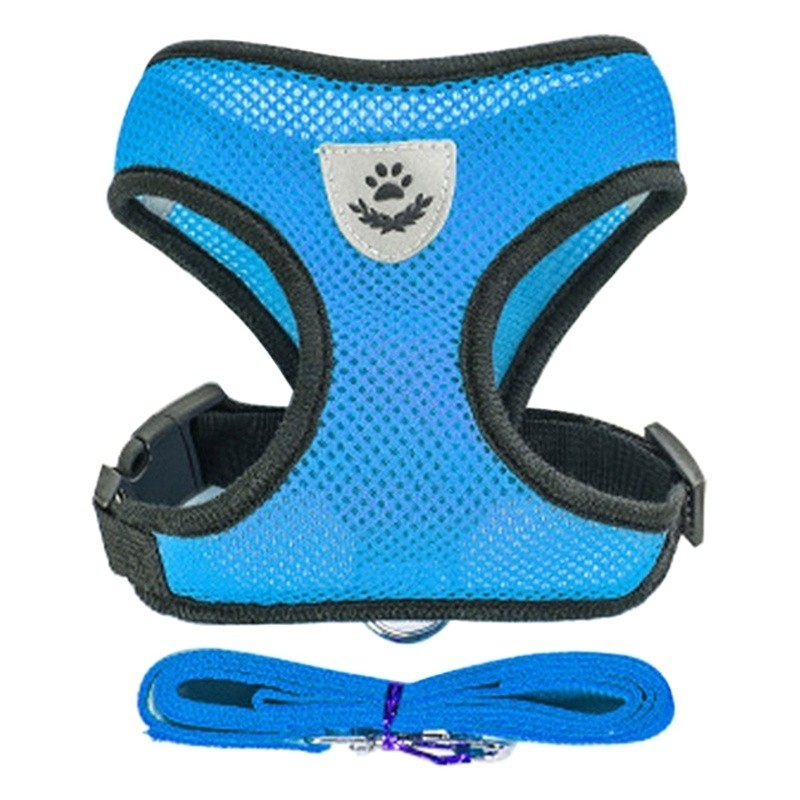 Coleira Peitoral com Guia para Gatos – Malha Flexível e Ajustável