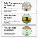 Brinquedo 3 em 1 p/ Gatos – Alimentador de Petiscos Automático | Diversão e Estimulação Mental